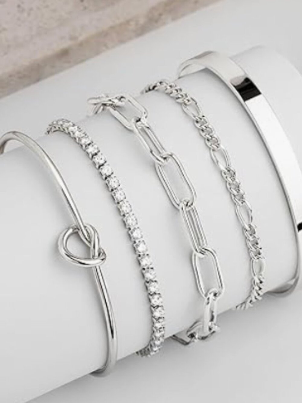 Anthropologie New! Silver Plated Bracelet Stack Set